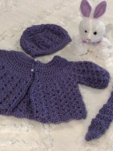 Crochet sweater set