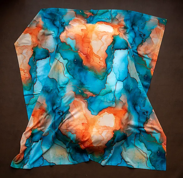 Orange/Teal Tie Dye Swadd